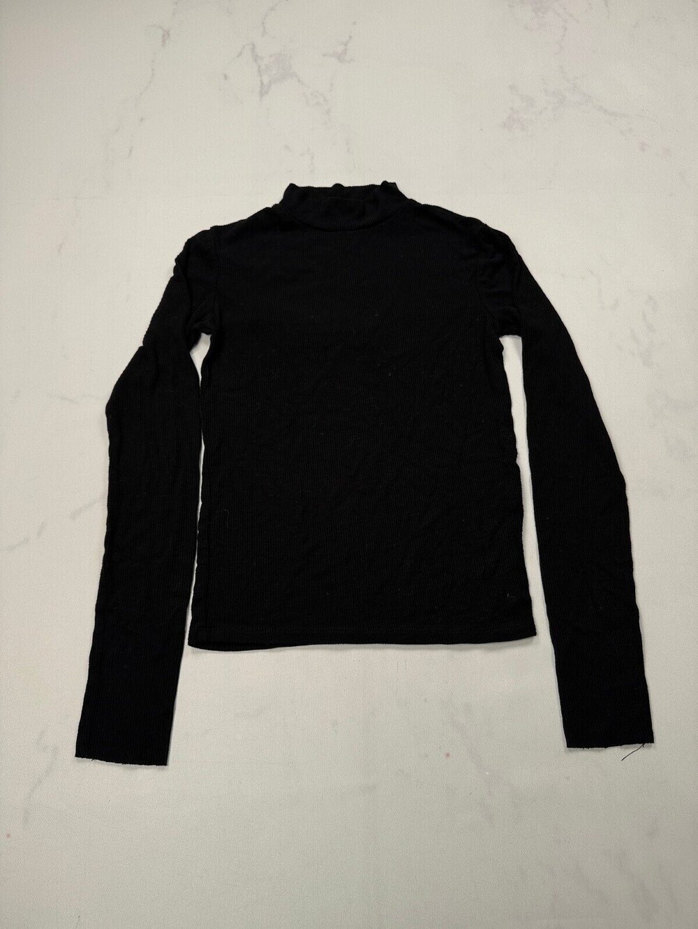 Zara Trafaluc Turtleneck T-Shirt Black Modern Fitted - Womens S